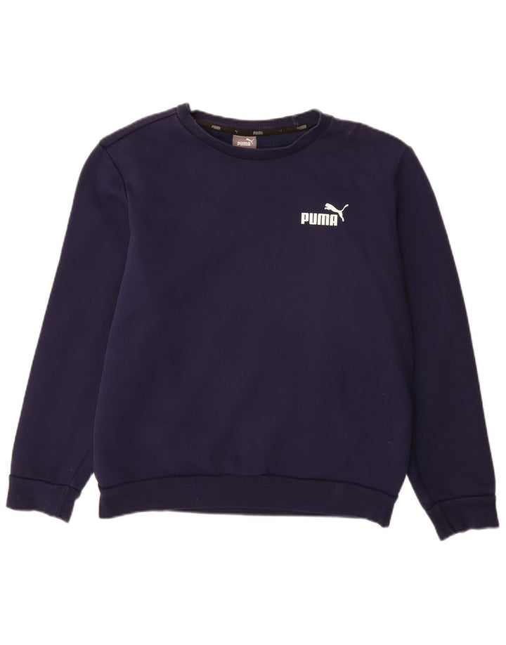 Мужской свитшот PUMA, маленький темно-синий, хлопок