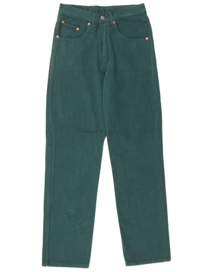 Винтажные женские джинсы с высокой талией IT 44 Medium W28 L31 Зеленые