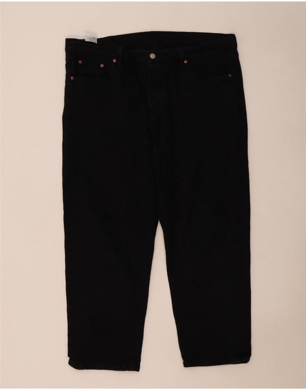 Женские укороченные прямые джинсы Levi's 501, США 16, 2XL, W40, L26, черный хлопок