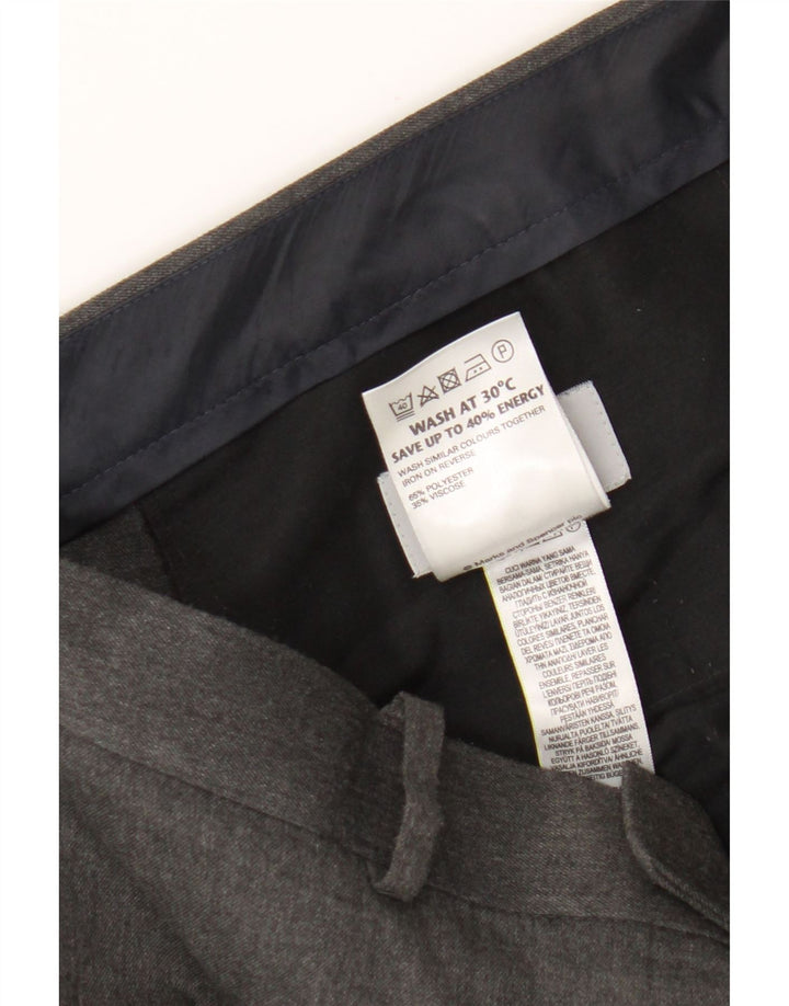 Мужские брюки-чиносы Marks & Spencer W38 L31 серого цвета из полиэстера