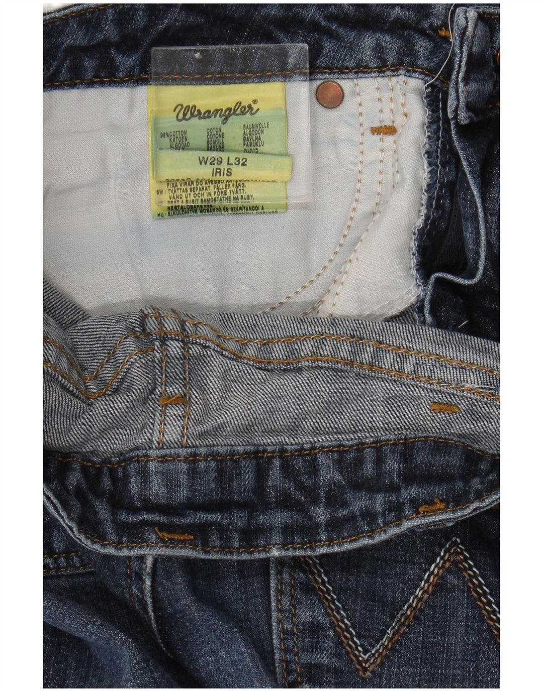 Женские прямые джинсы WRANGLER Iris W29 L28 синие, хлопок