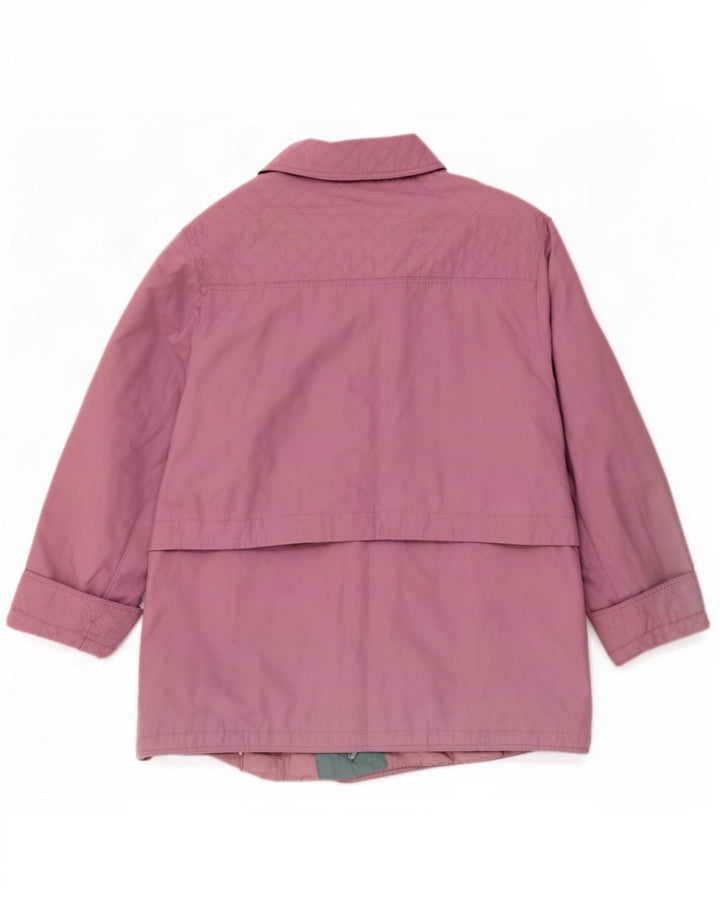 Винтажная женская куртка свободного кроя, Великобритания, 18 XL, фиолетовый полиэстер