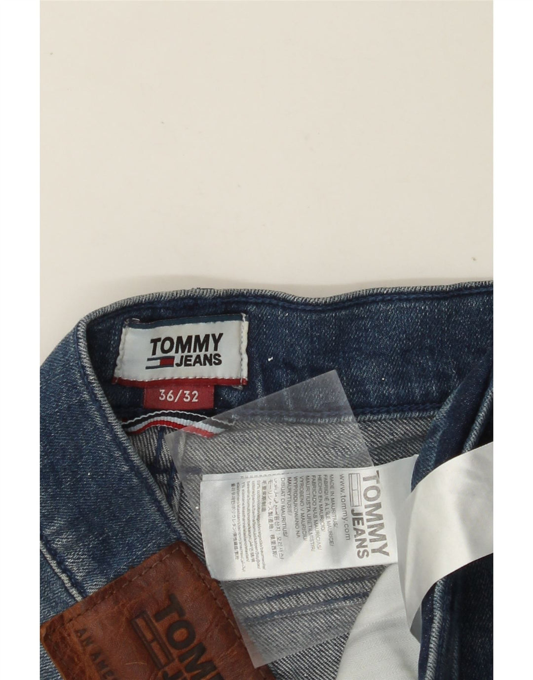 TOMMY HILFIGER Мужские прямые джинсы W36 L32 синие, хлопок