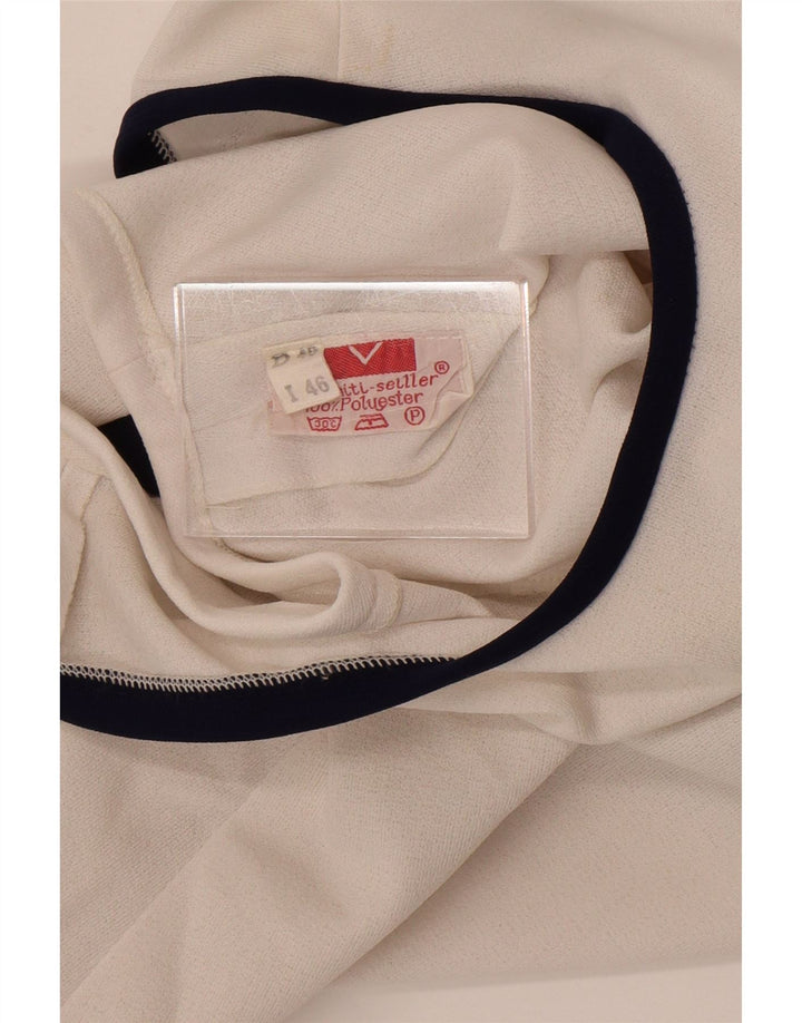 Винтажная женская блузка без рукавов топ IT 46, большая белая цветная блокировка