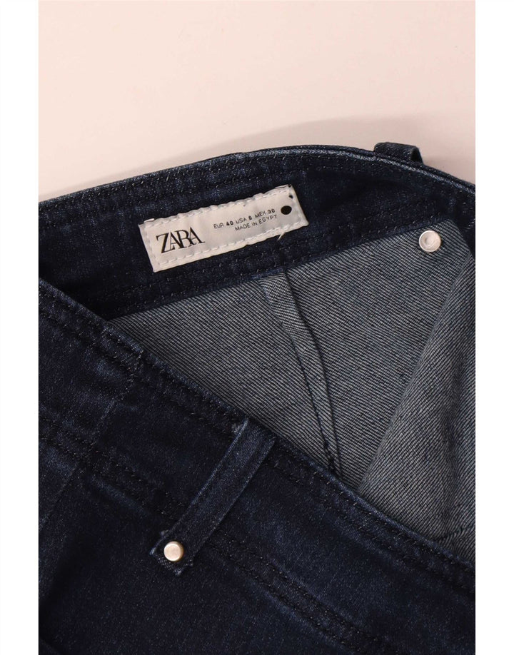 Женские широкие джинсы Zara EU 40 Medium W30 L30 Темно-синие