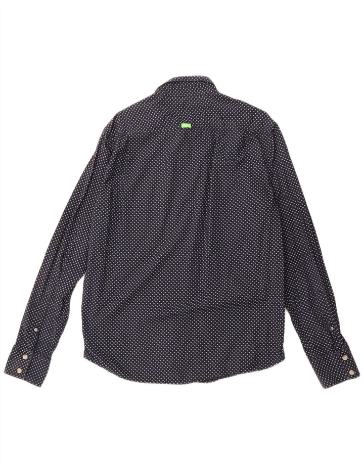 SUPERDRY Мужская рубашка с рисунком 2XL Темно-синий в пятнистый цвет