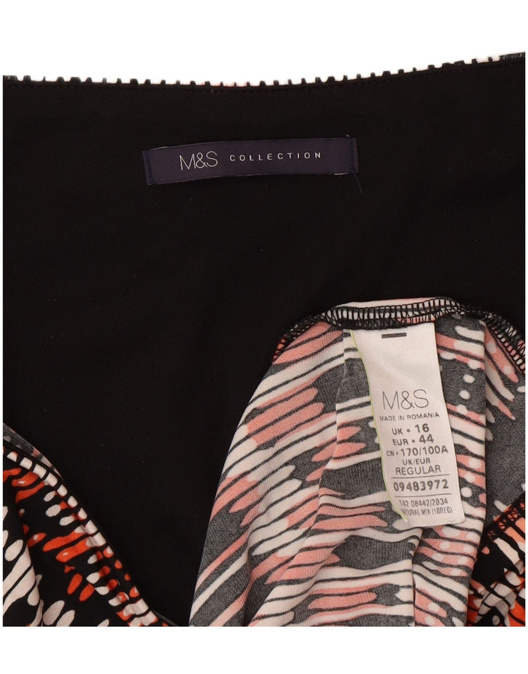 Женское платье прямого кроя Marks & Spencer UK 16, большое разноцветное геометрическое платье