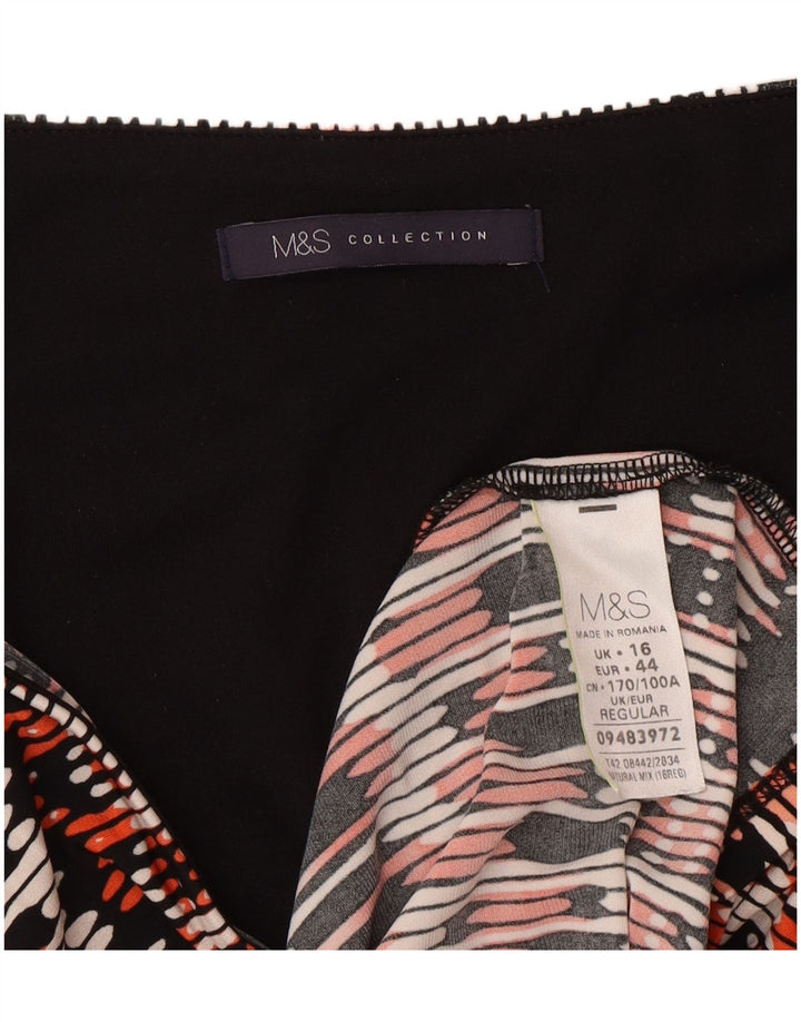 Женское платье прямого кроя Marks & Spencer UK 16, большое разноцветное геометрическое платье