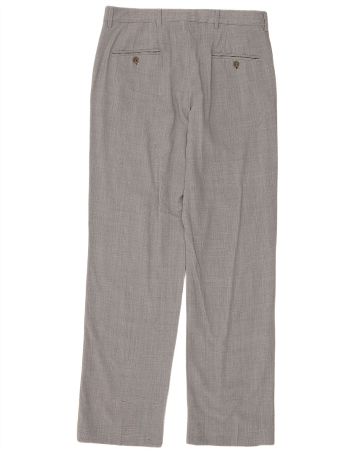 Мужские прямые костюмные брюки Zara EU 40, средние W31 L33, серые, шерстяные