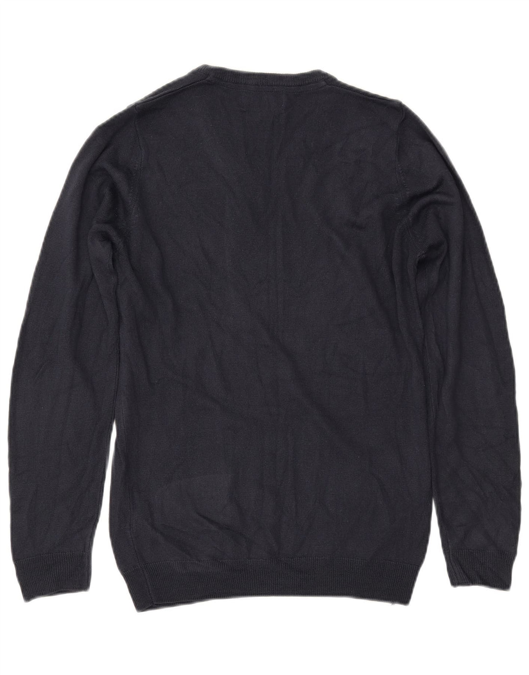 Женский джемпер с v-образным вырезом MARKS & SPENCER, UK 10, маленький, темно-синий, акрил