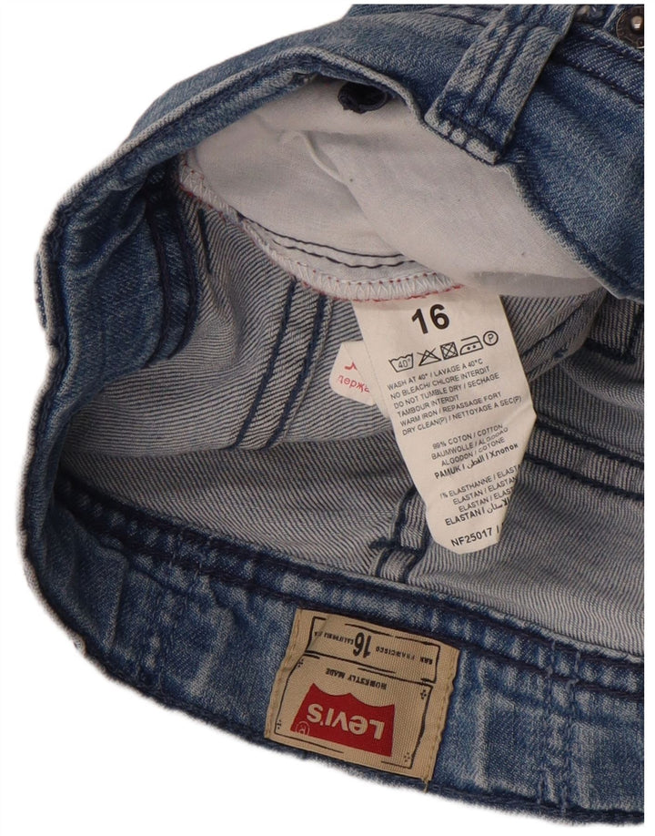 Джинсы-капри Levi's для мальчиков 15-16 лет W30 L16, синие, хлопок