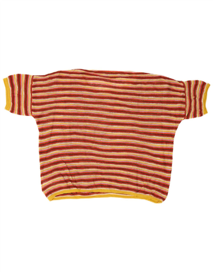 Женский свободный джемпер с вырезом «лодочка» Benetton, Великобритания, 10, маленький, разноцветный