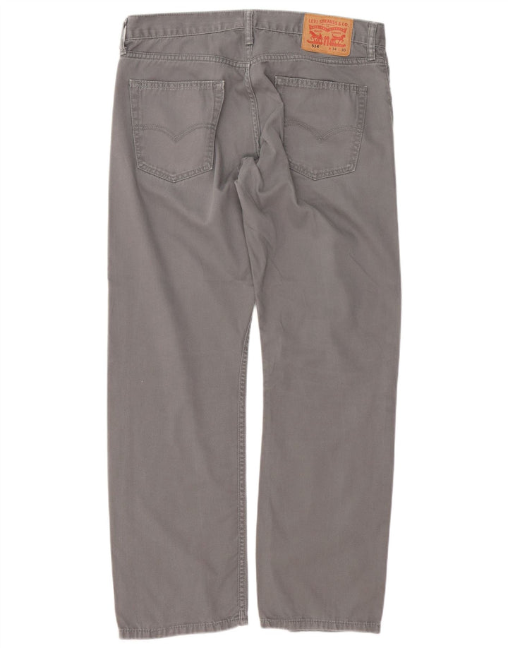 Мужские прямые джинсы Levi's 514 W34 L30 серые, хлопок