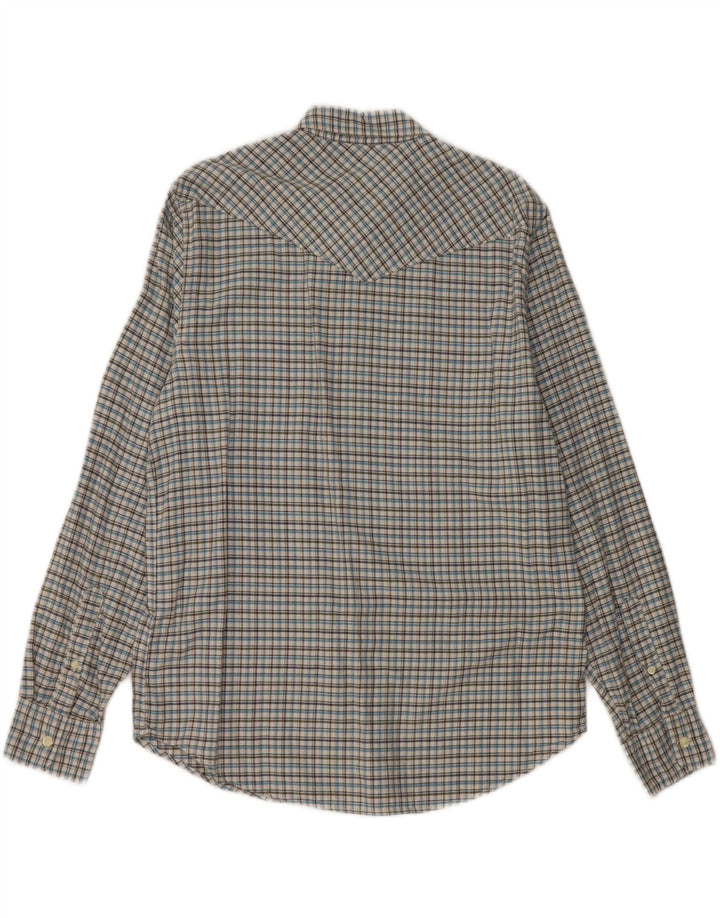 Мужская рубашка-купе стандартного стандартного кроя LEVI'S, хлопковая синяя клетка среднего размера