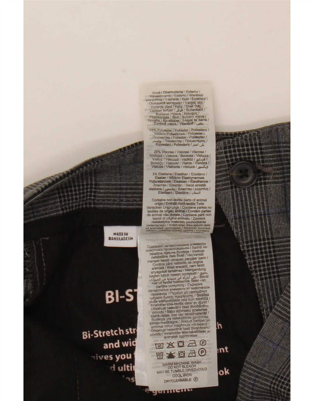 Мужские узкие костюмные брюки Jack & Jones Marco W28 L30 серые в клетку из полиэстера