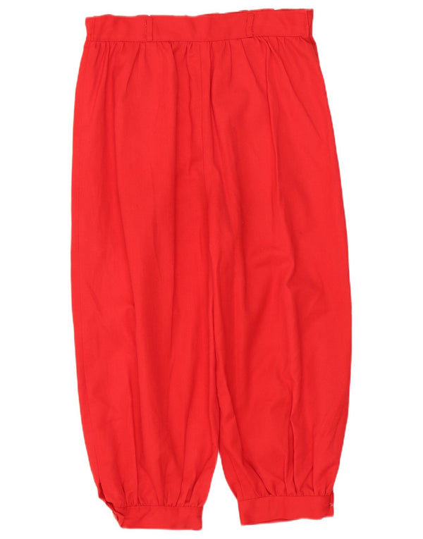 ВИНТАЖНЫЕ женские капри с завышенной талией на крючках W28 L18, красный полиэстер