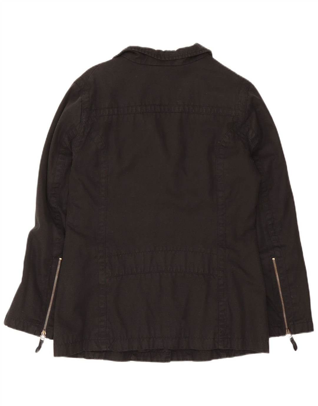 Женская куртка Massimo Dutti UK 16, большая черная, хлопок