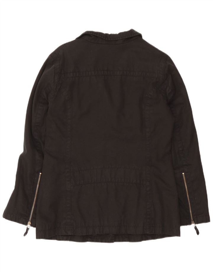 Женская куртка Massimo Dutti UK 16, большая черная, хлопок