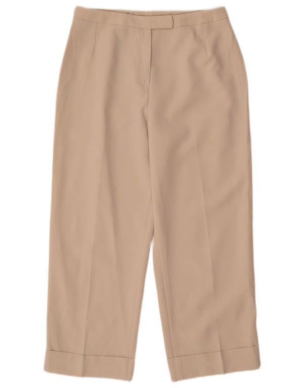 Женские прямые укороченные брюки Marks & Spencer UK 12 Medium W30 L24 Бежевые