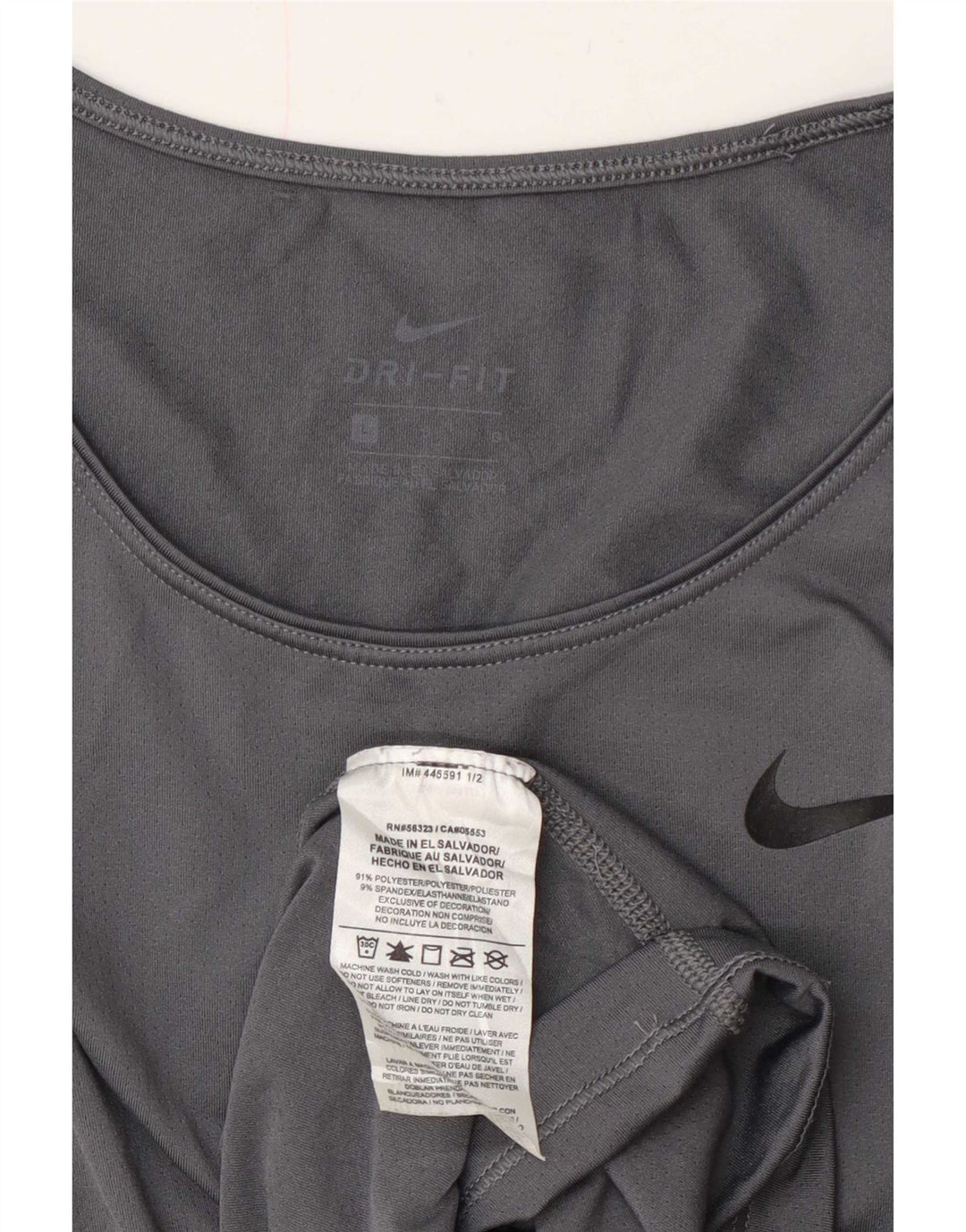 Женская футболка Nike Dri Fit Top UK 16, большой серый полиэстер