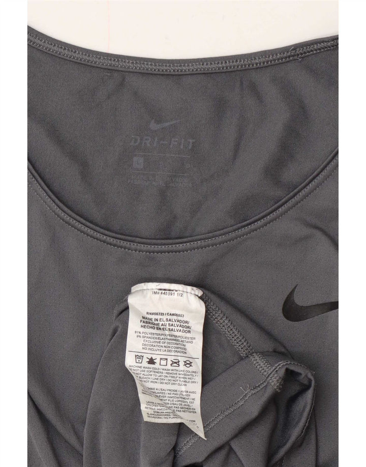 Женская футболка Nike Dri Fit Top UK 16, большой серый полиэстер