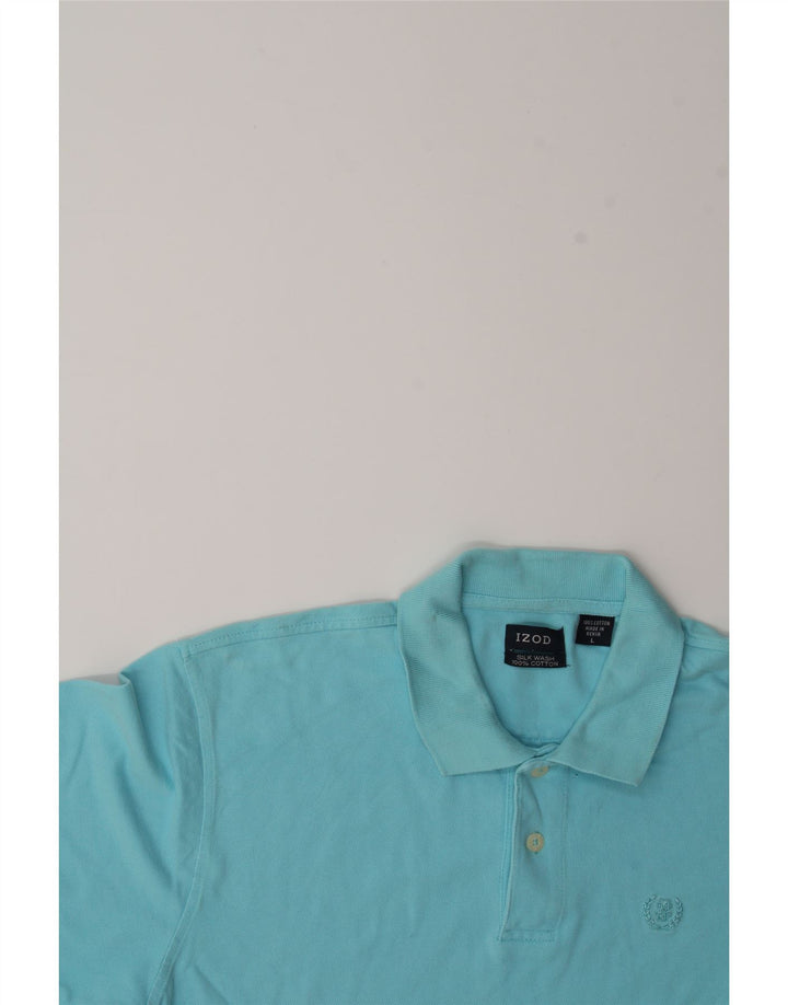 IZOD Mens Polo Shirt Large Blue Cotton Vintage Izod and Second-Hand Izod from Messina Hembry 