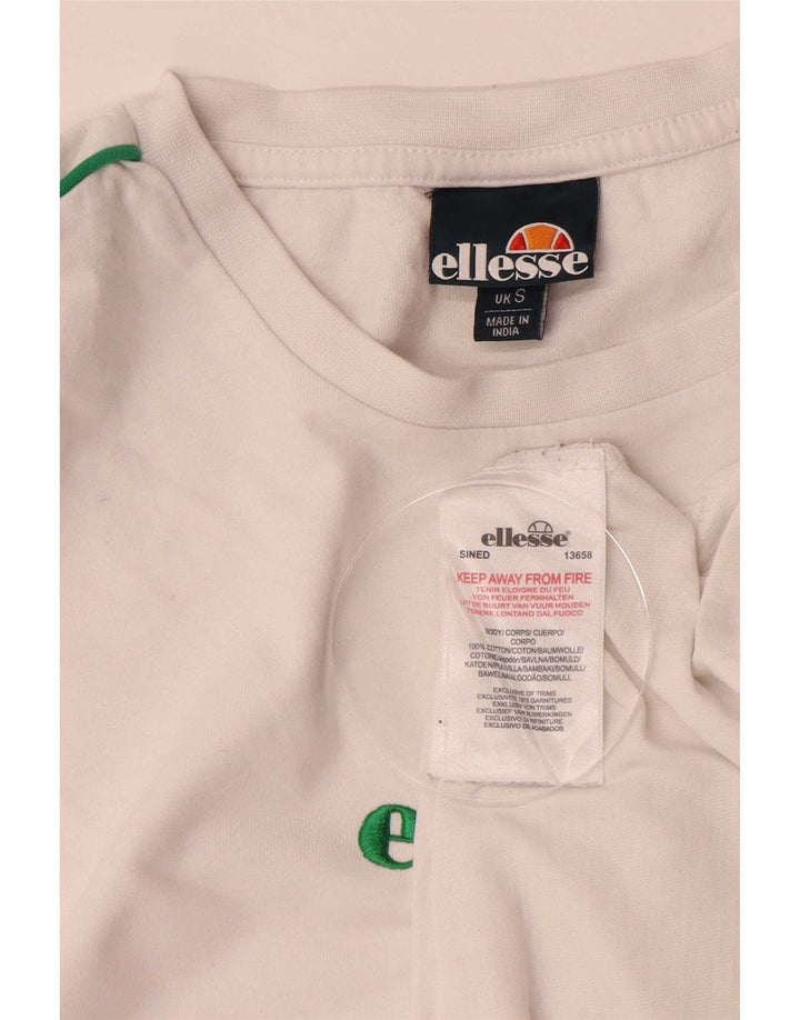 Мужская футболка Ellesse с рисунком, маленький белый хлопок
