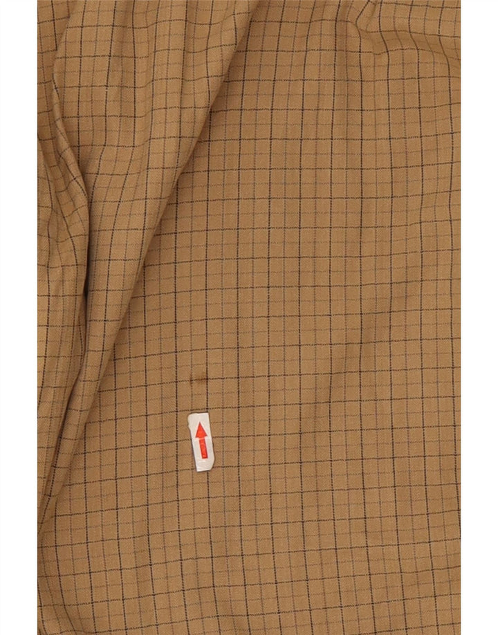 Мужская фланелевая рубашка Nautica 2XL, хлопковая бежевая клетка