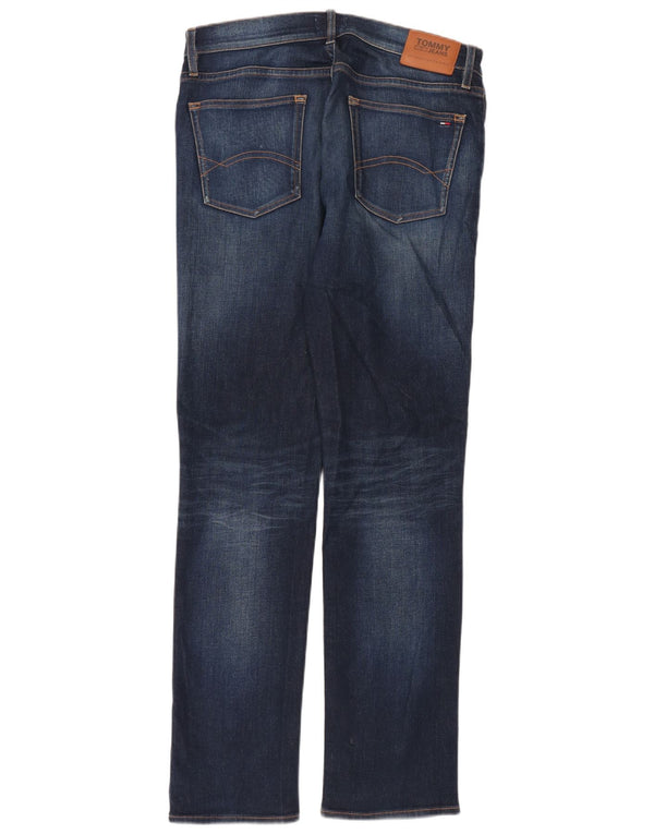 Мужские прямые джинсы Tommy Hilfiger W34 L34 темно-синие, хлопок