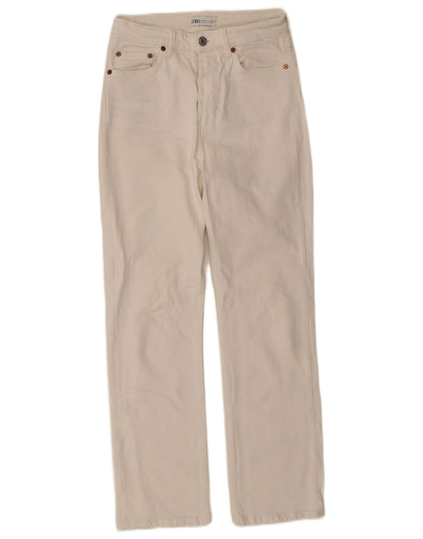 Женские прямые джинсы Zara EU 36 XS W26 L28, белый хлопок
