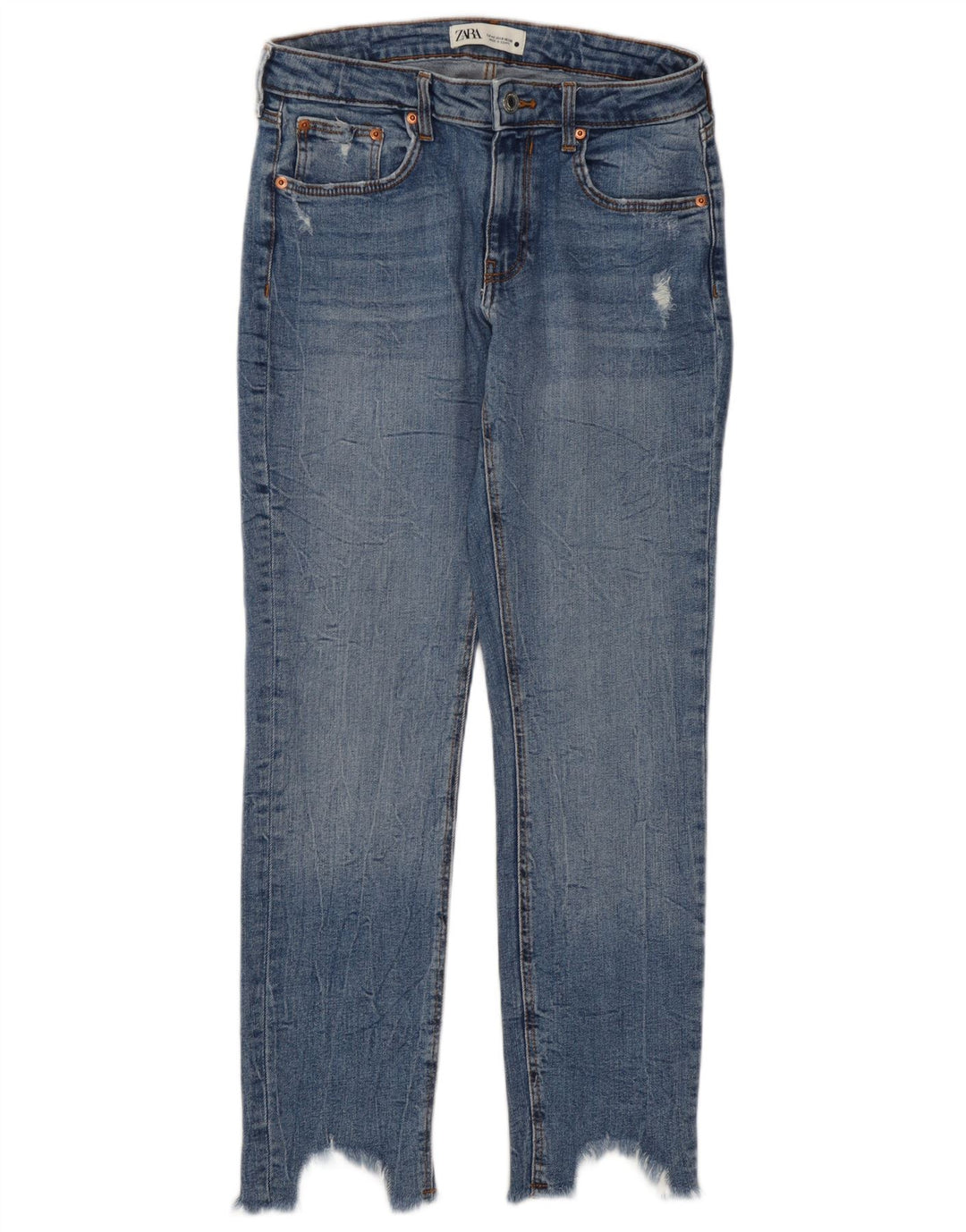 Женские укороченные джинсы Zara EU 40 Medium W30 L27 Синие