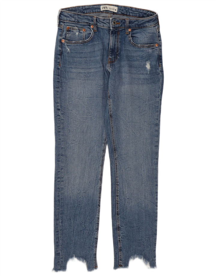 Женские укороченные джинсы Zara EU 40 Medium W30 L27 Синие