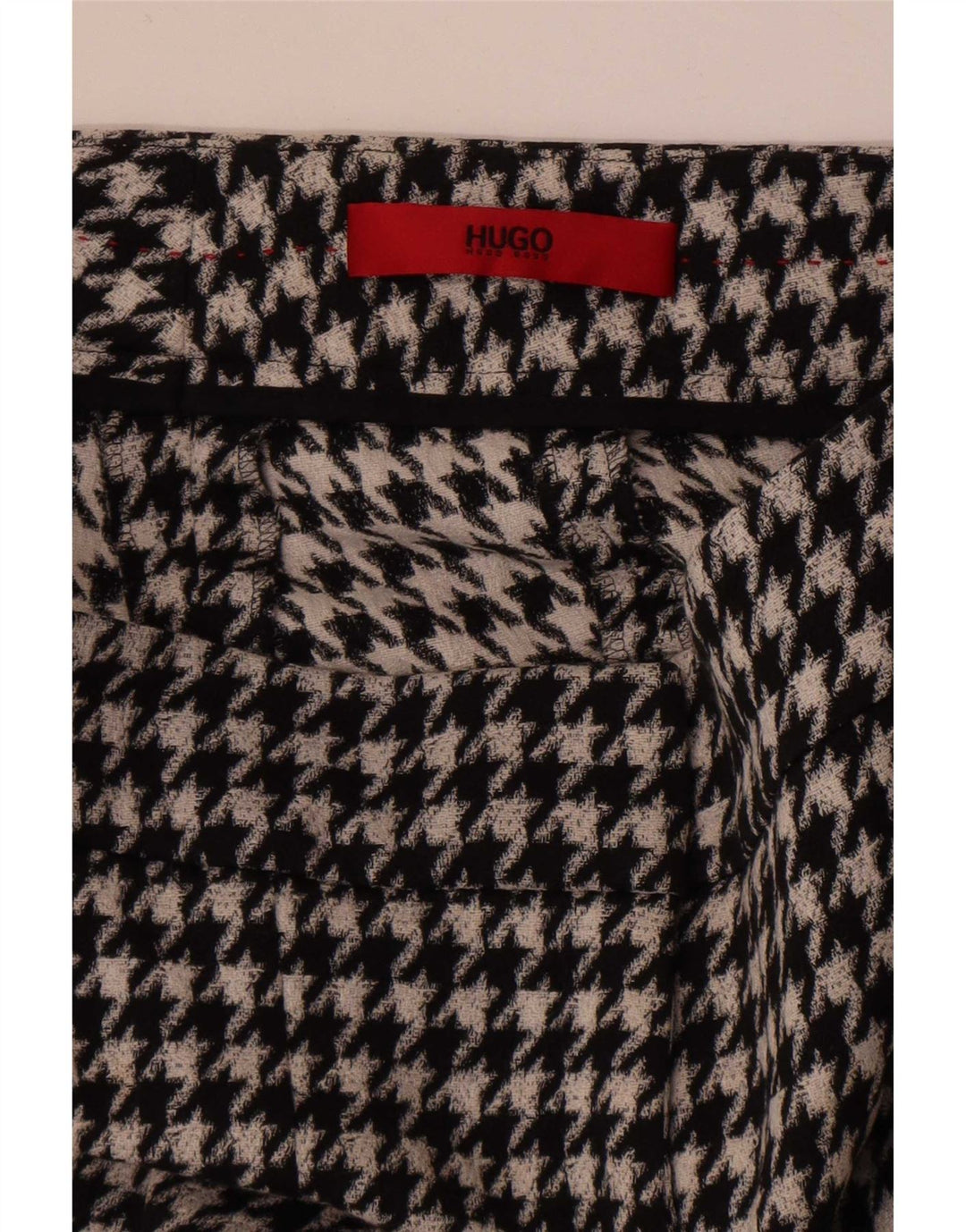 Hugo Boss Женские узкие укороченные брюки W28 L26 Черные с узором "гусиные лапки"