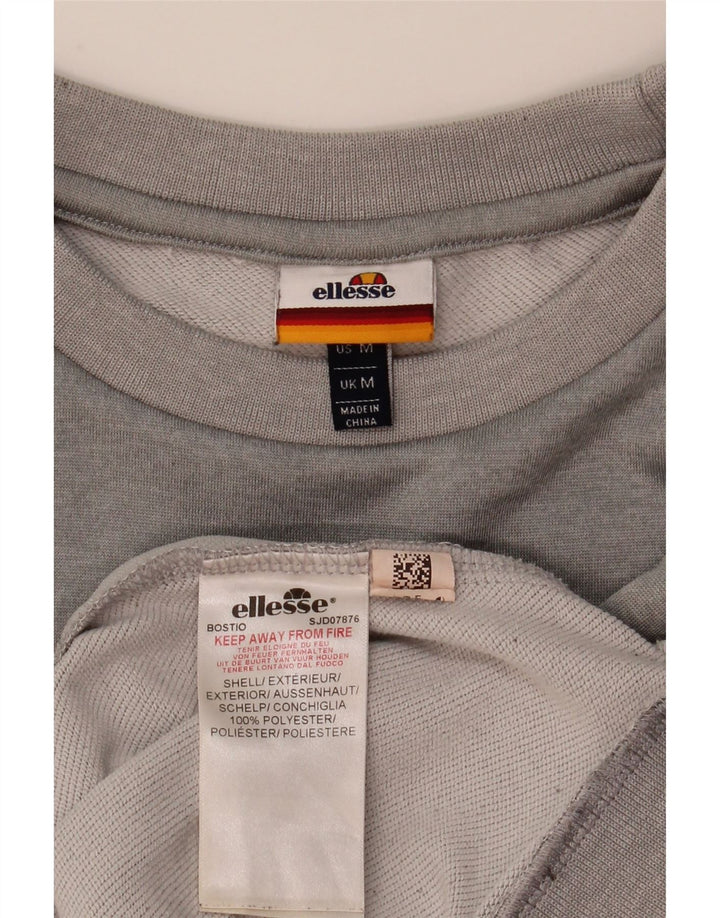 Ellesse Мужской свитшот с графическим рисунком, средний серый полиэстер с цветными блоками