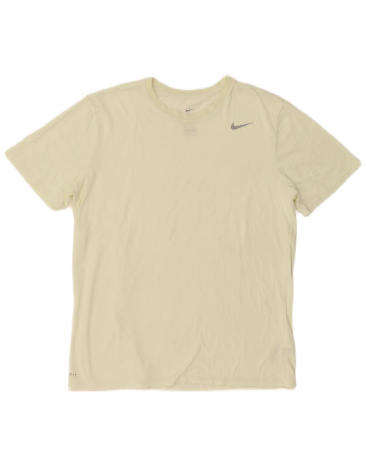 Мужская футболка спортивного кроя Nike, большой желтый хлопковый топ