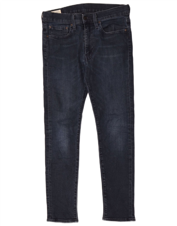 Мужские узкие джинсы Levi's W32 L30 темно-синие, хлопок