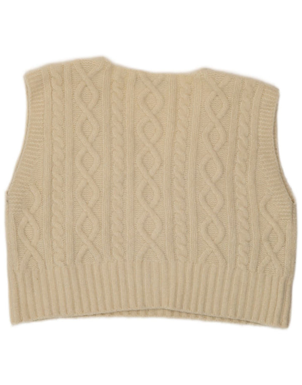 Женская майка Zara Vest UK 14, средний цвет, белый акрил