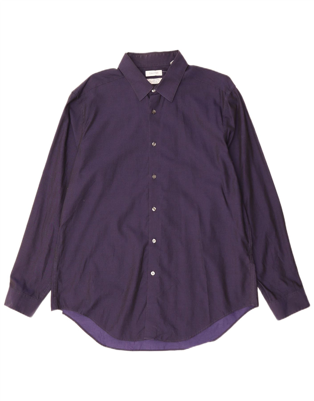 CALVIN KLEIN JEANS Мужская рубашка приталенного кроя, размер 17 XL, темно-синий хлопок