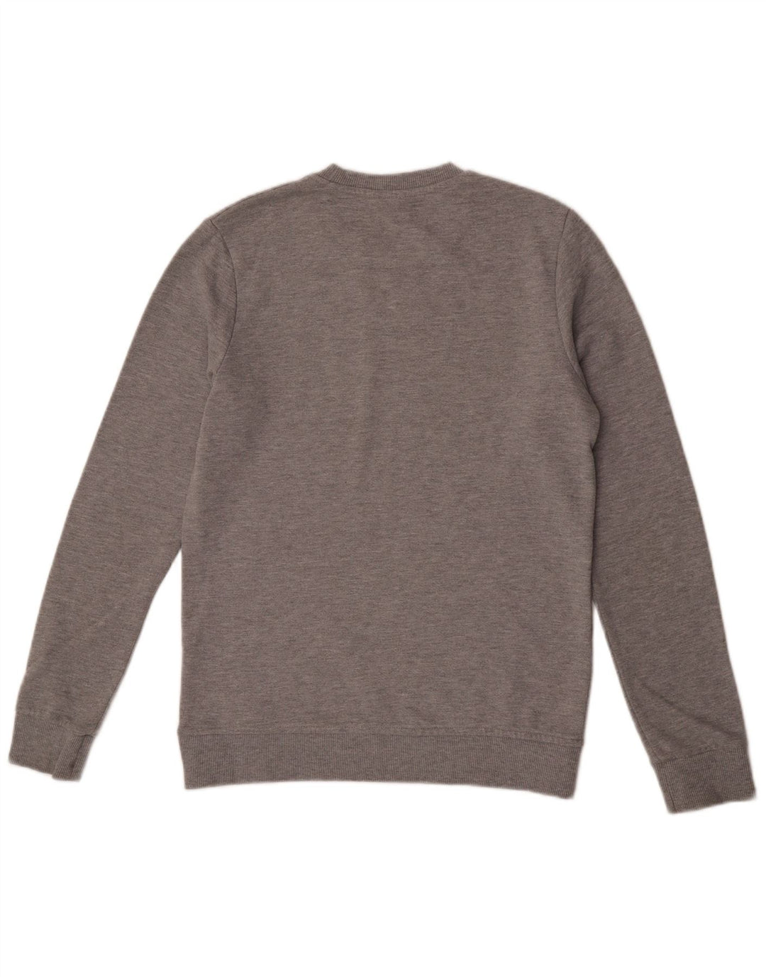 Мужской свитшот с рисунком Jack & Jones, хлопковый джемпер среднего серого цвета