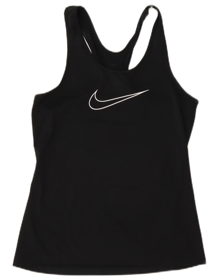 Женский жилет с графическим принтом Nike Dri Fit UK 10, маленький черный полиэстер