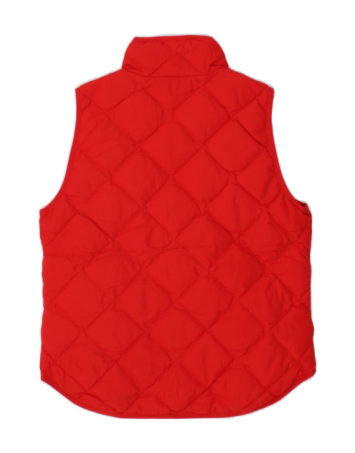 J. CREW Womens Padded Gilet UK 14 Medium Red Polyester Vintage J. Crew and Second-Hand J. Crew from Messina Hembry 