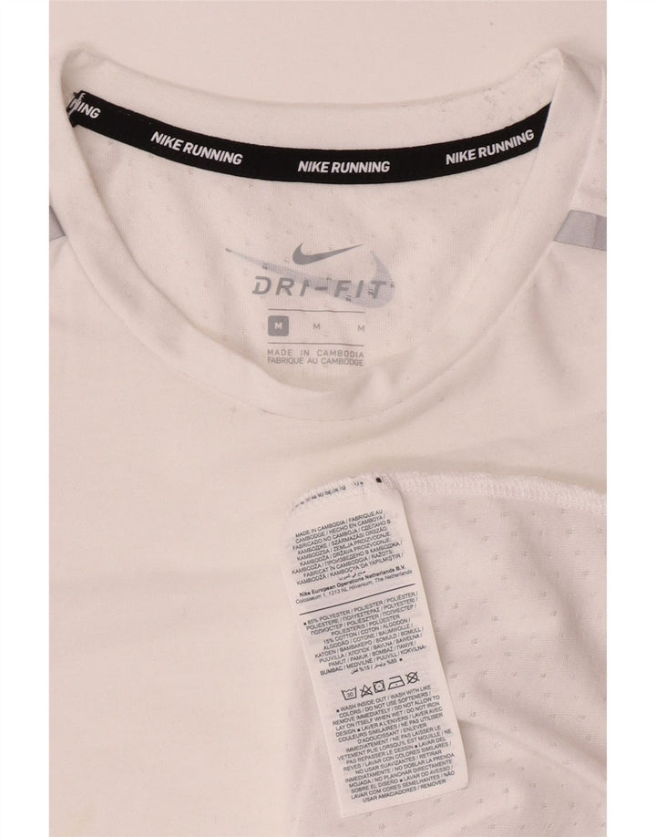 Мужская футболка Nike Dri Fit с графическим рисунком, средний белый полиэстер