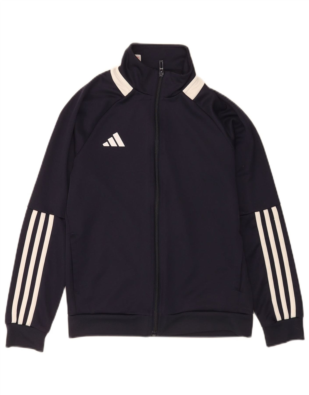 Спортивный костюм Adidas для мальчиков, верхняя куртка 11–12 лет, темно-синий полиэстер