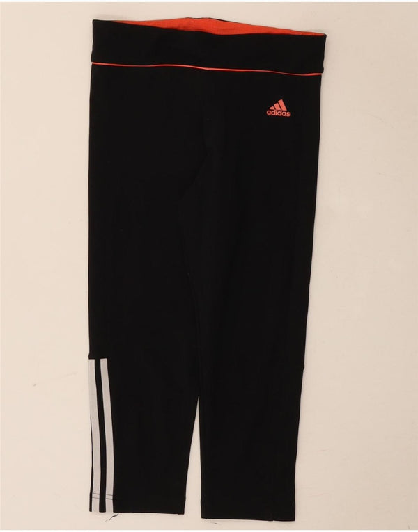 Женские леггинсы-капри Adidas Climalite UK 8, маленькие черные из полиэстера