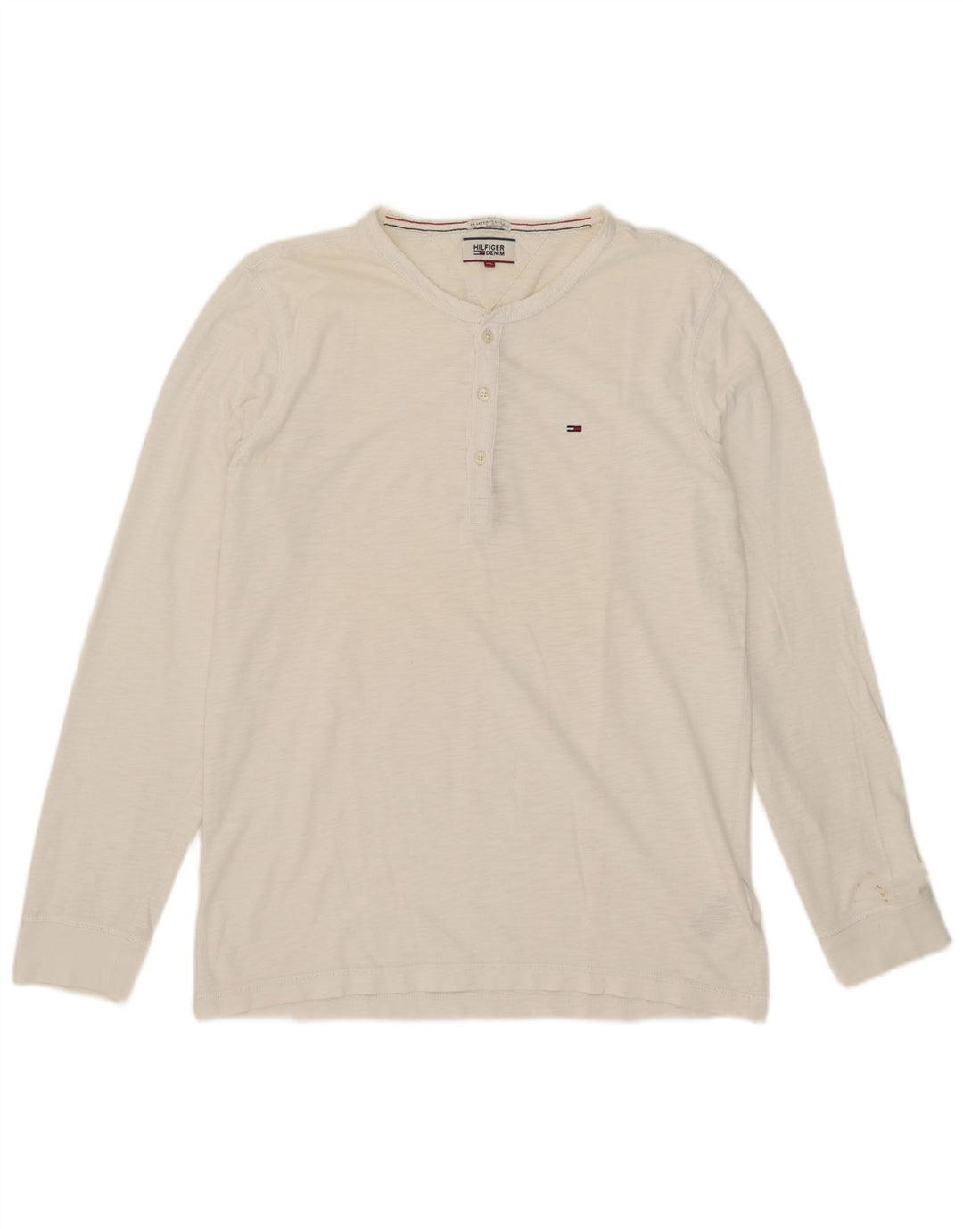 Мужской топ Tommy Hilfiger с длинным рукавом XL, белый хлопок