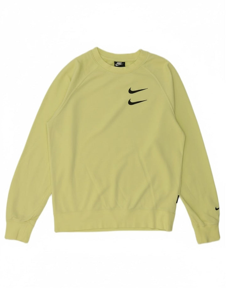 Мужской свитшот с рисунком Nike, маленький желтый хлопковый джемпер