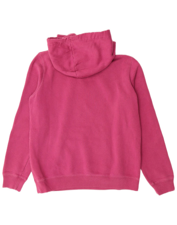 Jack Wills Womens Graphic Hoodie Jumper UK 12 Medium Pink Cotton