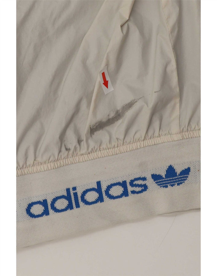 Мужская двусторонняя куртка Adidas с графическим капюшоном UK 38, средний белый, цветной блок