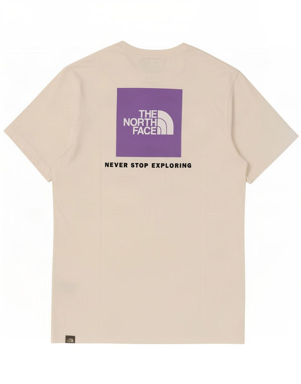 Мужская футболка с рисунком The North Face, хлопковый топ среднего размера, белый