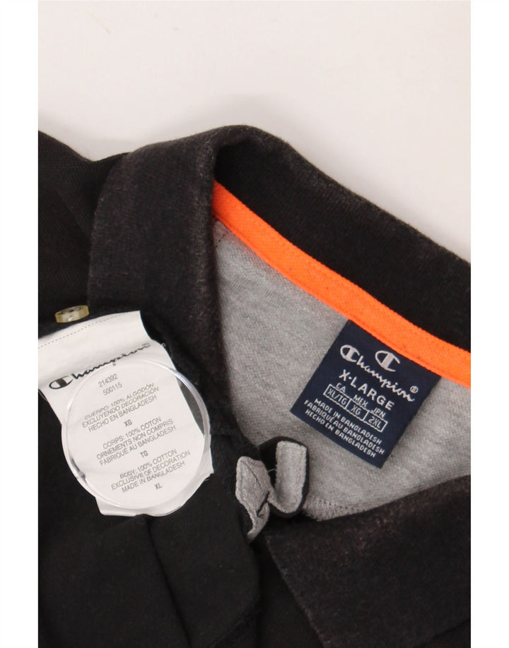 Мужская рубашка-поло CHAMPION XL, черный хлопок